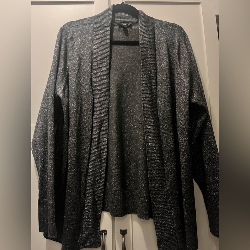 Worthington sparkly gray cardigan size 1X